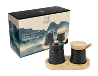 Coffret Bali fonte noir: Moulin & Coupelle sel